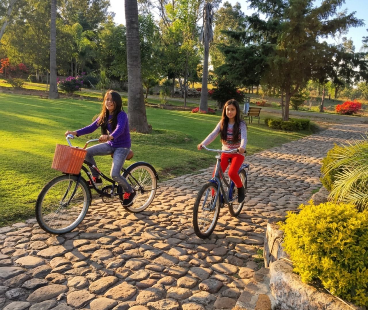 Bicicletas en los caminos del bosque
