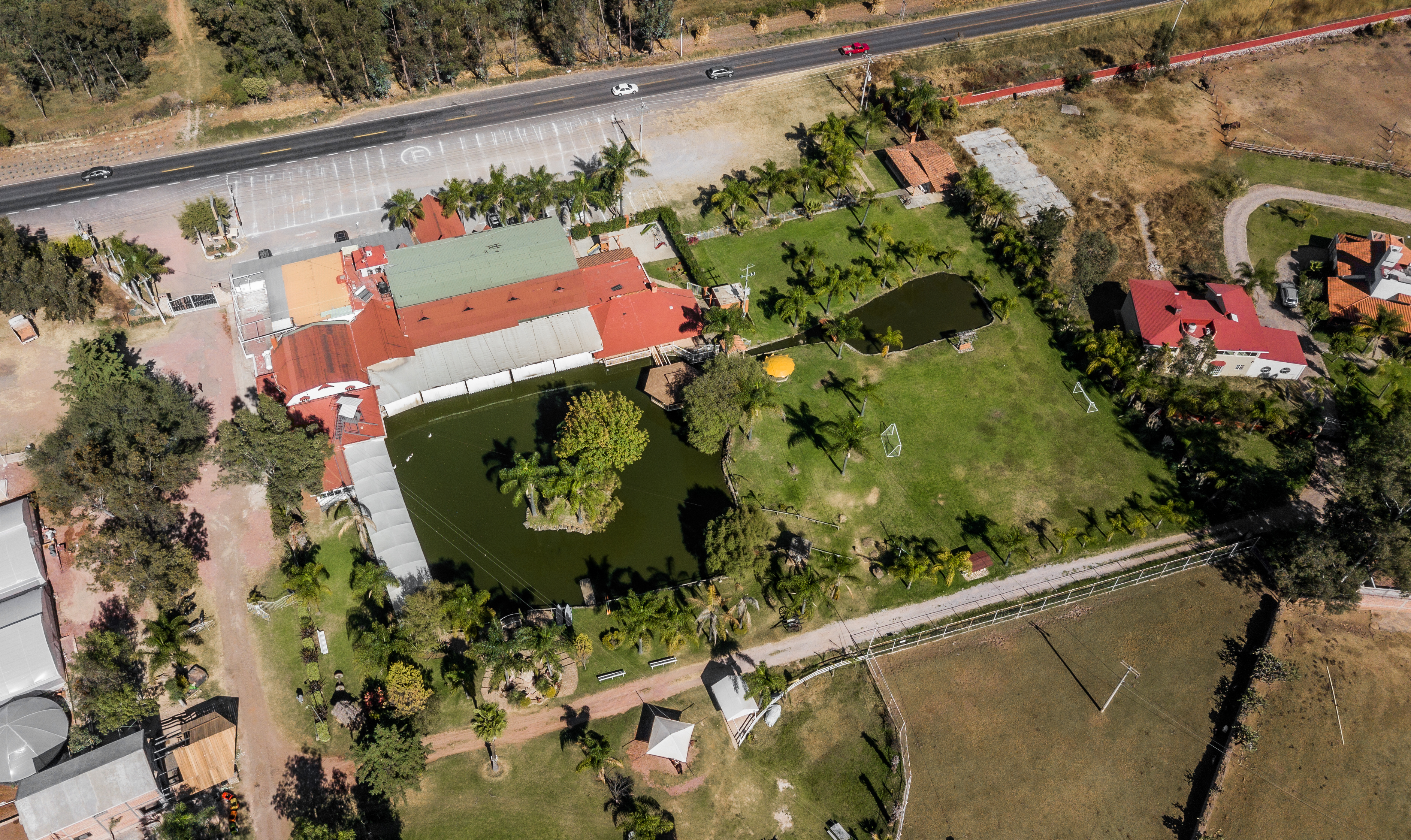 Vista aérea del complejo